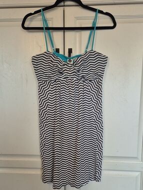 Roxy Teal and Navy Striped Mini Dress